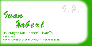 ivan haberl business card